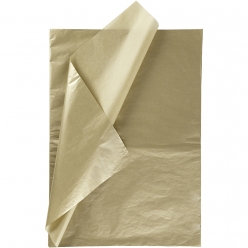 papier de soie lot de 25 feuilles or