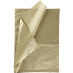 papier de soie lot de 25 feuilles or