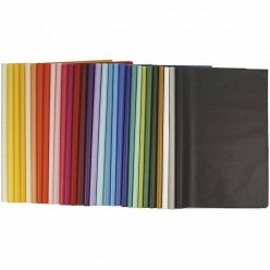 Lot de 100 Feuilles Papier Soie, 50x70 cm Feuille de Soie Papier d'emballage  Papier de Soie Coloré pour Emballage Cadeau DIY Décoration Loisirs Créatifs  Mariage Halloween Noël Fête (10 Couleurs) : 