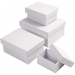 Boites rectangulaires en carton 4 pièces