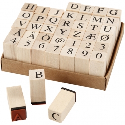 Tampons alphabet lettres et chiffres Moderne 42 pièces
