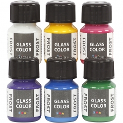 peinture glass frost assortiment 6x35 ml effet givre