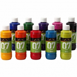 peinture verre 10x250 ml assortiment