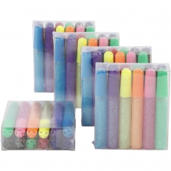 colles pailletees en 12 couleurs 10 ml lot de 60 pieces