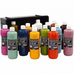 peinture modes textile color 15x500 ml assortiment