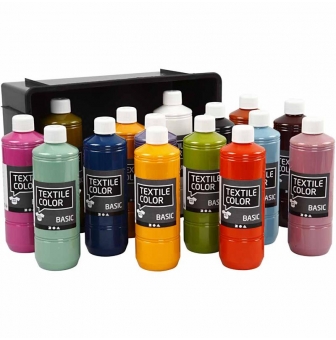 peinture modes textile color 15x500 ml assortiment