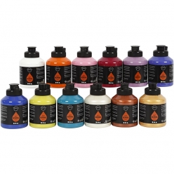 peinture acrylique art school assortiment extra 12x500 ml