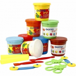 pate a modeler  des 2 ans  set de 8 pots outils