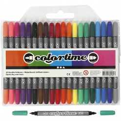 feutre colortime double pointe 20 pieces