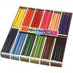 crayons de couleur colortime 144 pieces
