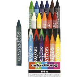 crayons de cire colortime 12 pieces
