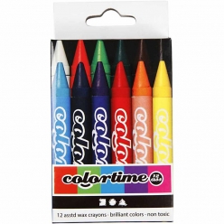 12 crayons de cire colortime
