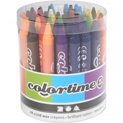 crayons de cire colortime 4x12 coloris