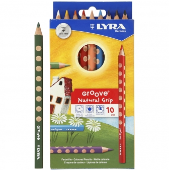 crayons de couleur groove ergonomique 10 pieces