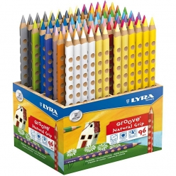 Crayons de couleur Groove ergonomique 96 pièces