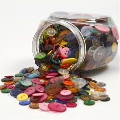 boutons colores en plastique assortiment de 800 pieces