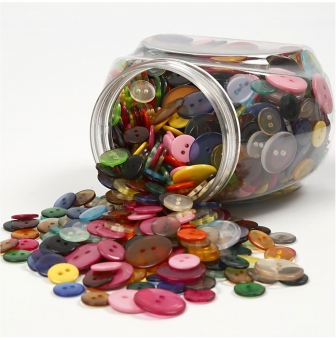 boutons colores en plastique assortiment de 800 pieces
