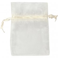 sacs en organza blanc casse 7x10 cm 10 pieces
