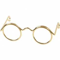 lunettes metal dore 35 mm 10 pieces