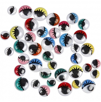 yeux mobiles assortiment 8  12 mm 36 pieces