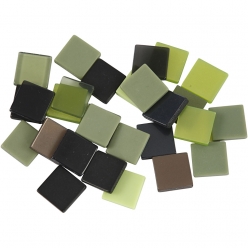 mini mosaique 10x10 mm mix vert 25 gr