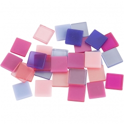 mini mosaique 10x10 mm mix rose violet 25 gr