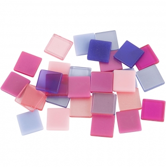 mini mosaique 10x10 mm mix rose violet 25 gr