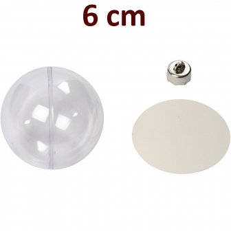 boules decoratives en 6 cm insert papier lot de 8 pieces