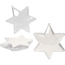 etoiles plastique a insert 10 cm lot de 5 pieces