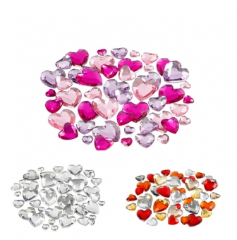 pierre de strass coeurs 250 pieces
