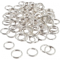 anneaux porte cles argente 15 mm 100 pieces