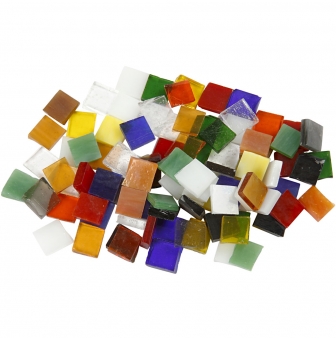 mosaique en verre 10x10 mm assortiment