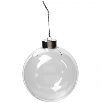 ornement en verre avec accroche 79 cm 6 pieces