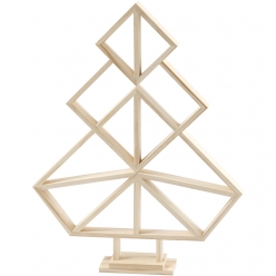 Sapin de Noël géométrique en bois 40 cm