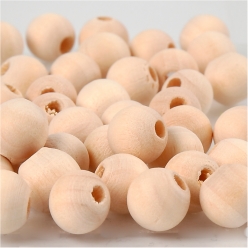 perles en bois brut 10 mm 40 pieces
