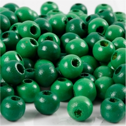 perles en bois colore 8 mm 100 pieces