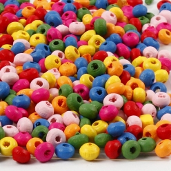 perles en bois colore assortiment 4 mm 300 gr