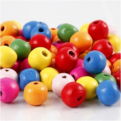 perles en bois colore assortiment 10 mm 3100 pieces