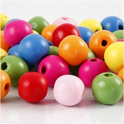 perles en bois colore assortiment 12 mm 3100 pieces