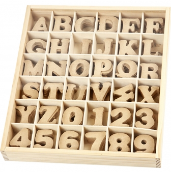 chiffres et lettres en bois mdf 4 cm 288 pieces