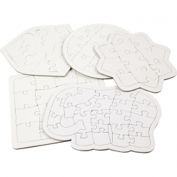 puzzle en carton blanc assortiment 10 pieces