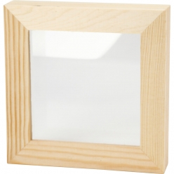 Cadre 3D avec vitre 12,3x12,3 cm