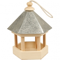 mangeoire pour oiseaux avec toit en zinc 22x18 cm
