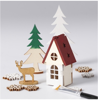 figurines en bois a assembler maison en foret