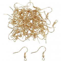 Boucles d'oreilles crochet 18 mm doré 100 pièces