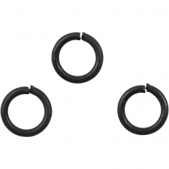 anneaux ovales noirs 5mm  50 pieces