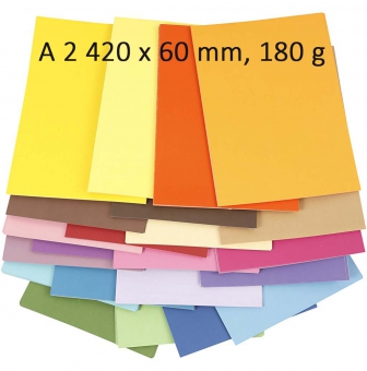 Papier couleur A2 420x600 mm 180 gr 10 feuilles Creativ Company 