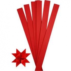 bandes de papier etoiles 115 cm 100 pieces rouge