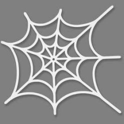 Toile d'araignée 19x21 cm en papier 16 pièces