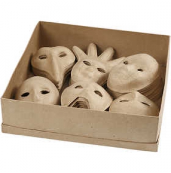 masque enfant papier mache ideal ecole 60 pieces